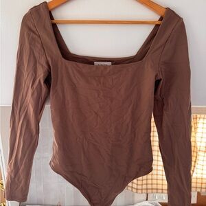 Babaton Chocolate Brown Bodysuit